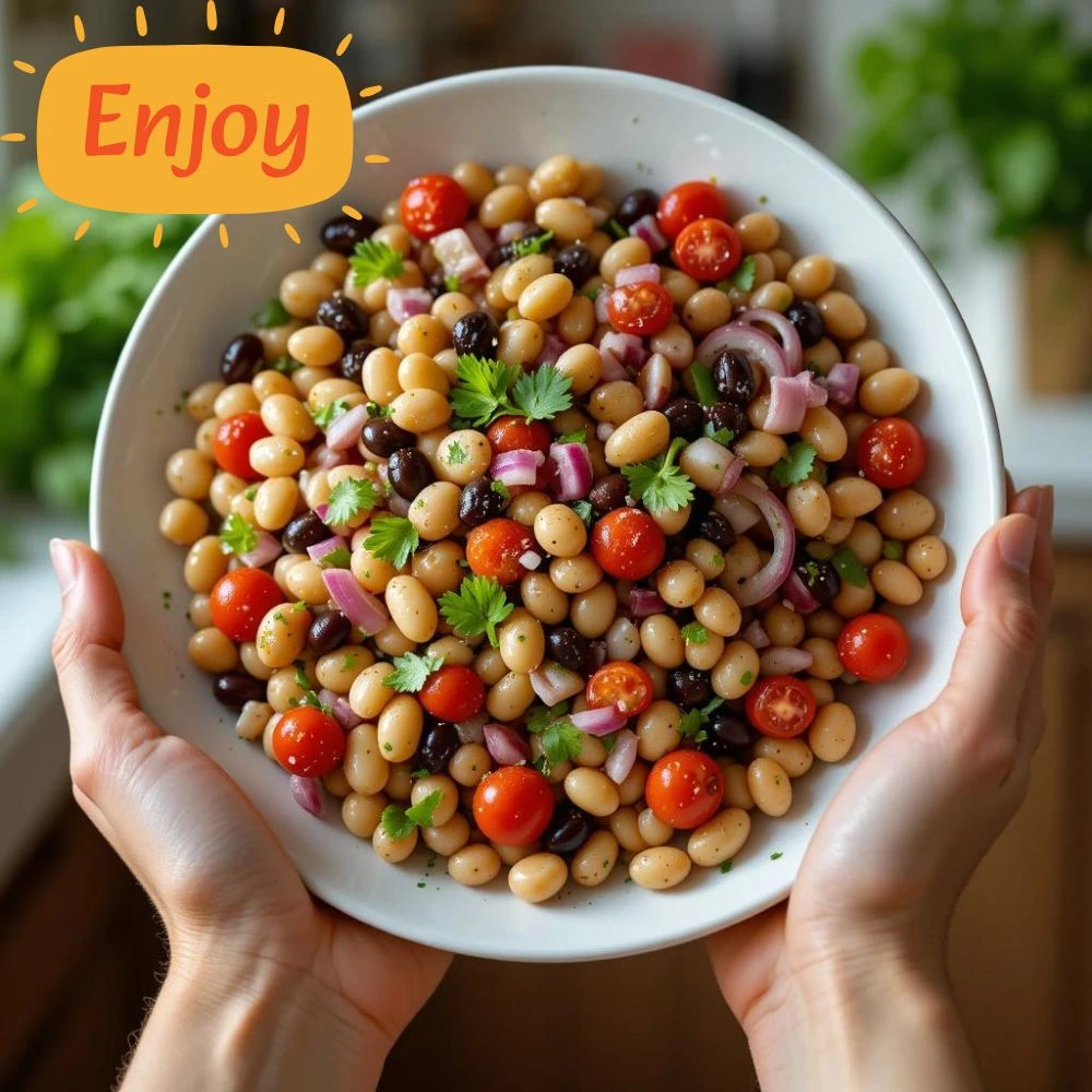 Presentation Tips of  Dense Bean Salad