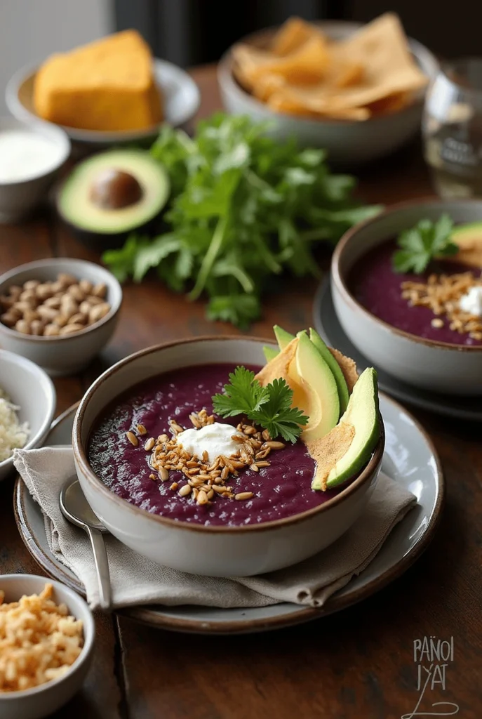 Creative Serving Suggestions FOR Purple Black Bean Soup Recipe