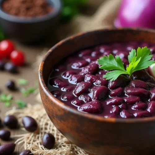 Purple Black Bean Soup Recipe