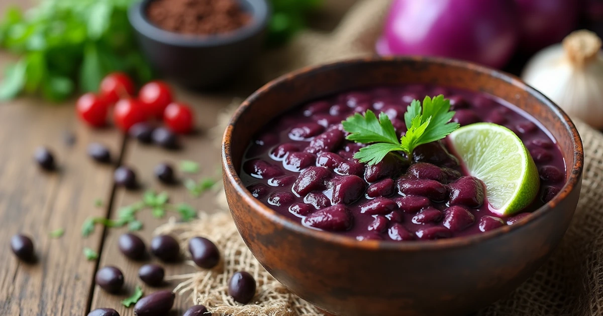 Purple Black Bean Soup Recipe